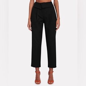 A.L.C. Coby Fold-Over Cotton-Blend Black Pants